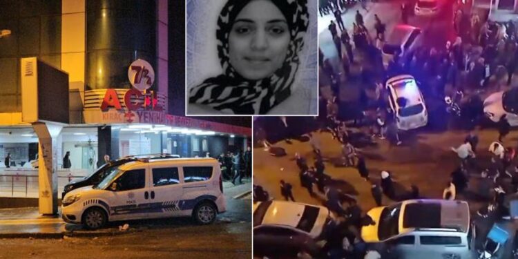 Doğumda ölen kadın nedeniyle yakınları hastaneye akın etti