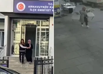 Mağaza önünden iki sandalye çalan kadın yakalandı