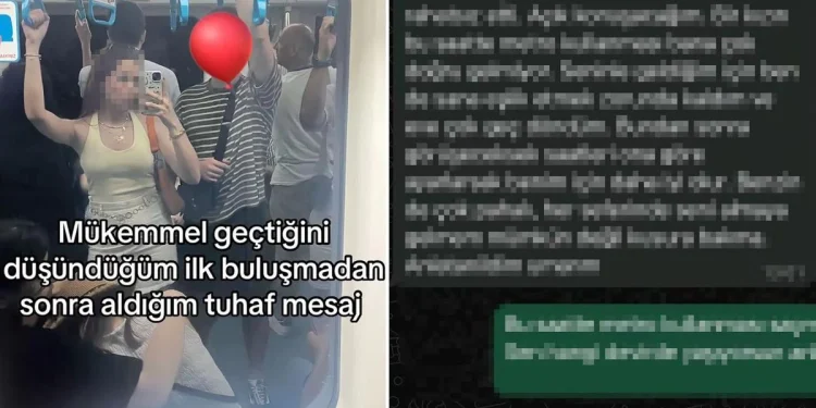 İlk randevu sonrası gelen mesaj gündem oldu