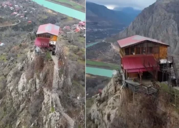 Görenlerin dönüp baktığı zirvedeki evin hikayesi