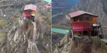 Görenlerin dönüp baktığı zirvedeki evin hikayesi